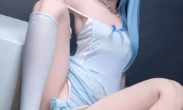 冰蓝二次元少女｜女娲娃娃实拍，治愈感拉满