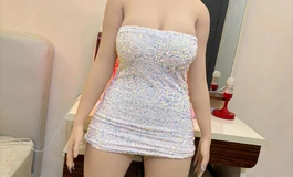 闪亮抹胸裙