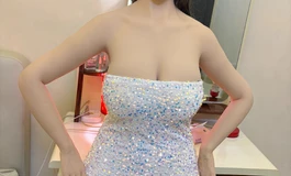 闪亮抹胸裙