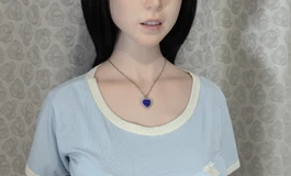 穿蓝T恤的邻家妹妹，帅真可爱