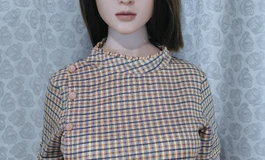 新中式格子裙女子，出尘之美