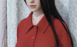 红裙女子，活力四射