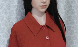 红裙女子，活力四射